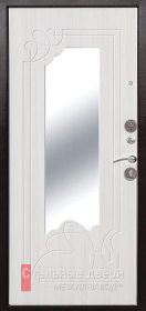 Стальная дверь Дверь с терморазрывом с зеркалом №21 с отделкой МДФ ПВХ